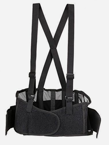 Back Support Industrial Lift Safely Safety Work Brace Size Medium w/ Bars Straps