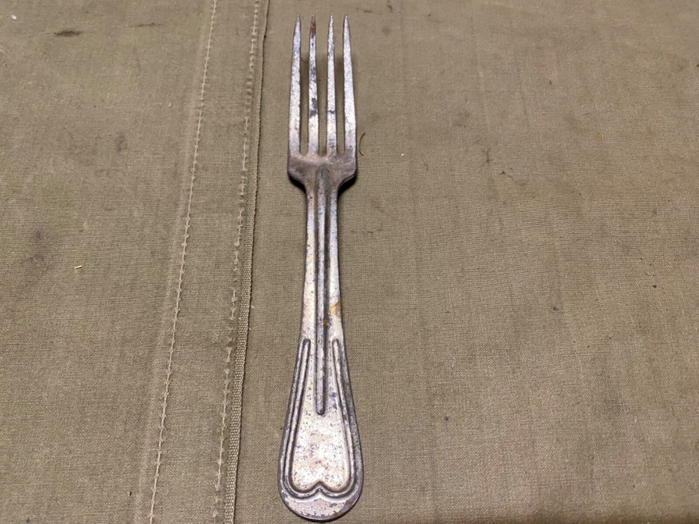 ORIGINAL WWI WWII US ARMY M1910 MESS KIT FORK UTENSIL-DATED 1918