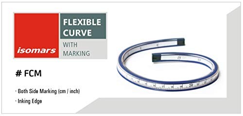 12" Flexible Curve Ruler 30cm Marked Adjustable Drafting Sewing Pattern Tool