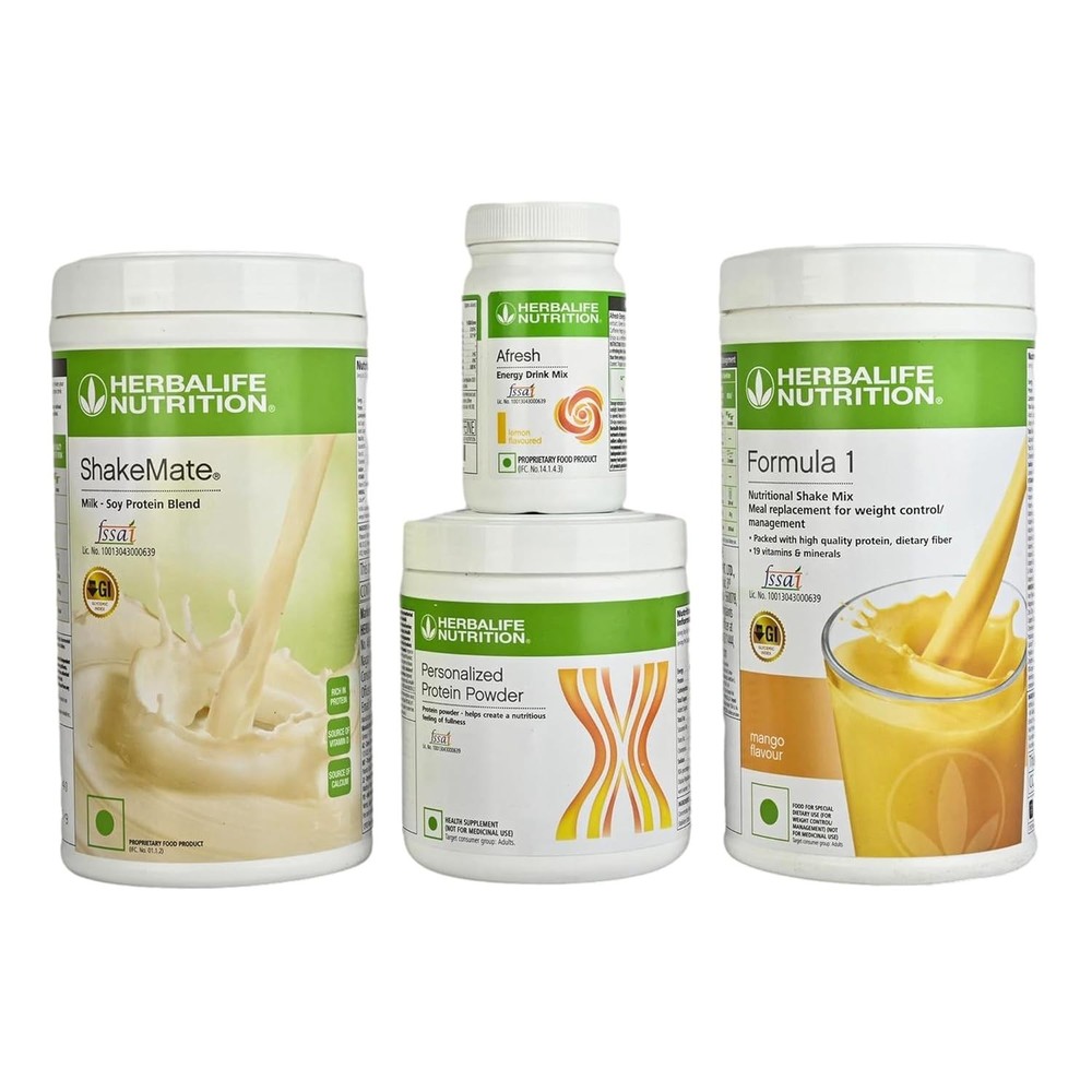 Herbalife Formula 1 Mango +Protein + Afresh Lemon + Shakemate Combo Pack
