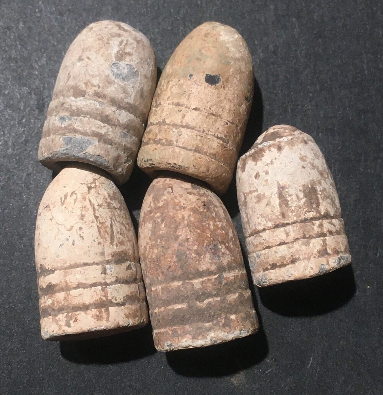 Crimean War Minnie Lead Bullets - 1853 - 1856