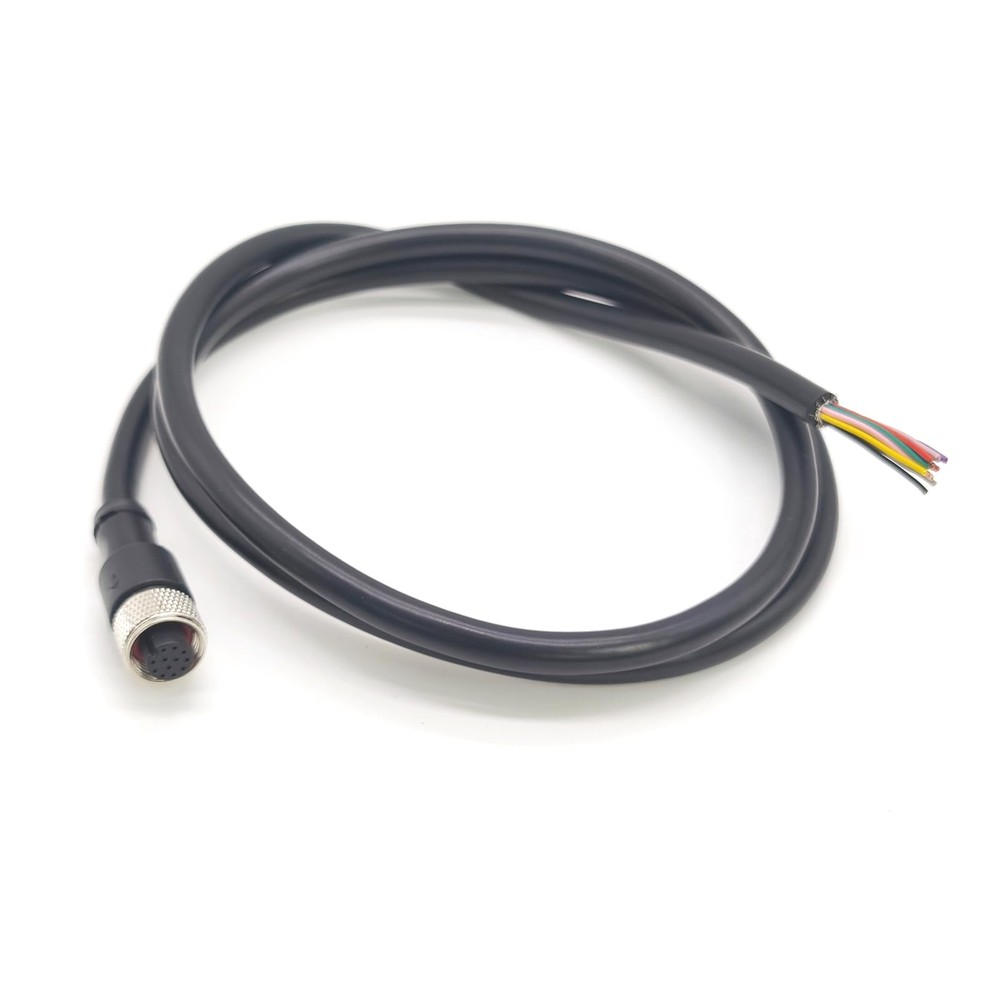 M12 12 Pin Female Connector Cable A Code Straight Aviation Plug Electrical Ca...