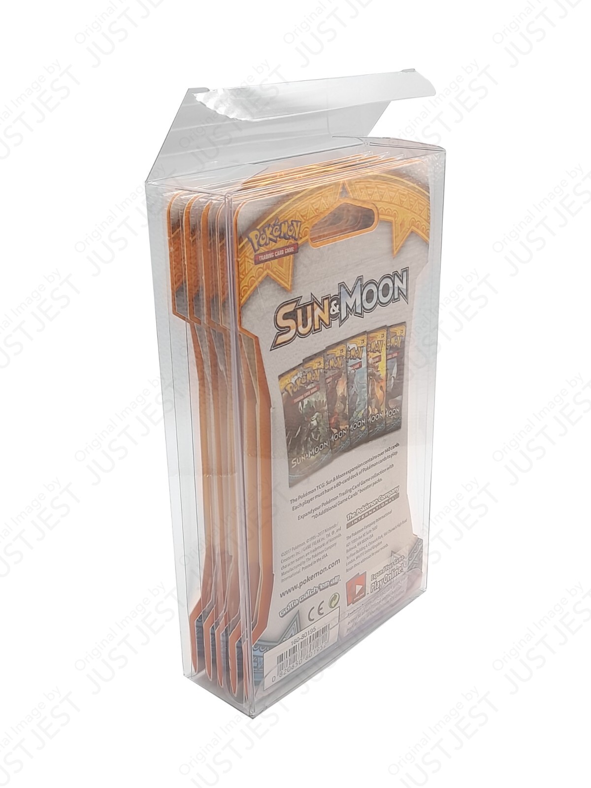 Pokemon Protective Clear Case for Sleeved Booster Packs (x10) w/ Removable Film