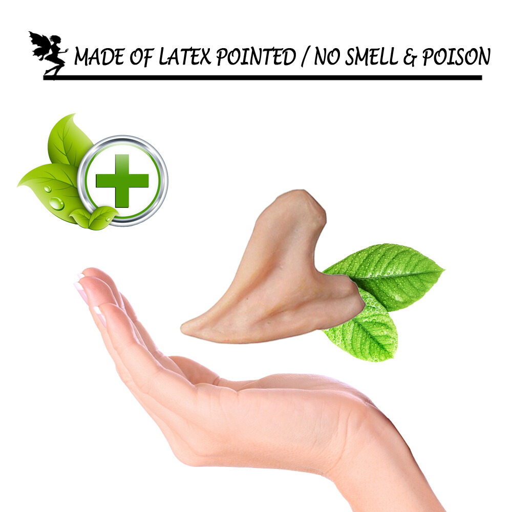Halloween Cosplay Elf Ears Latex Hobbit Pixie Fairy Vulcan Alian Costume Props