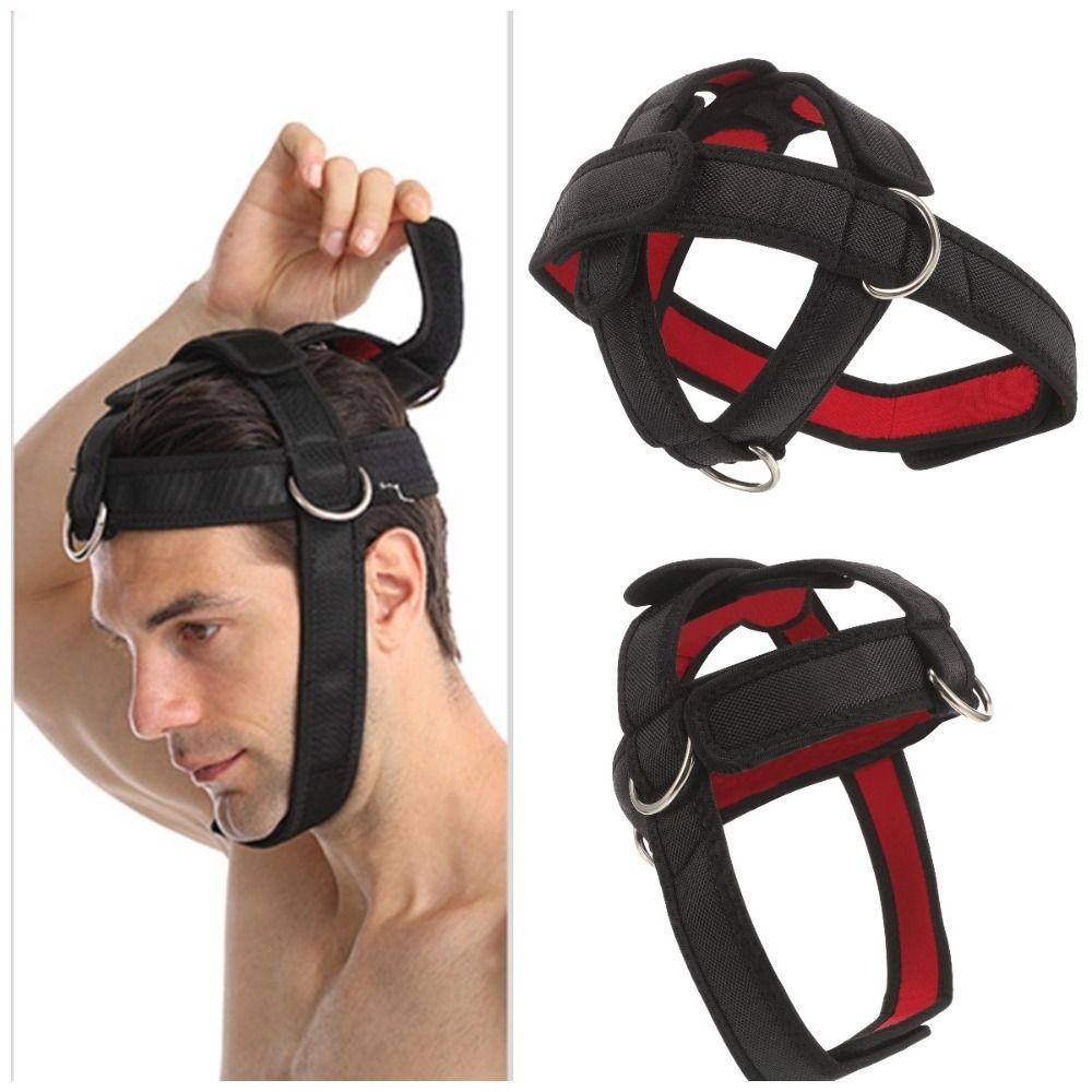 Black Head Training Harness Adjustable Neck Strength Training Strap  Outdoor