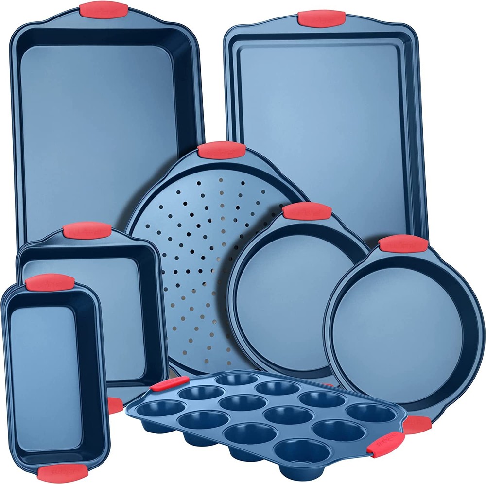 Nutrichef NCSBSBL8 Deluxe Nonstick Baking Pans 8-Pieces