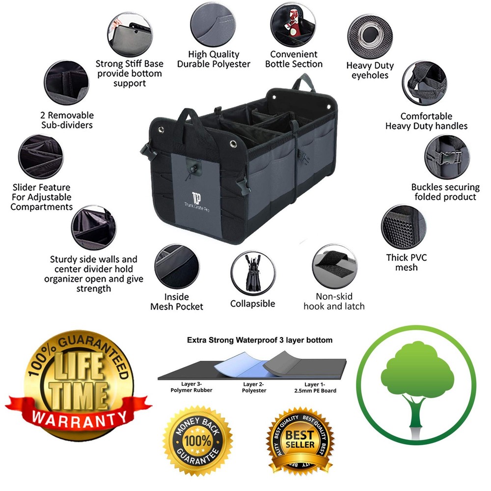 TRUNKCRATEPRO Save 15 per cent off Bundle 1 regular trunk organizers (black)