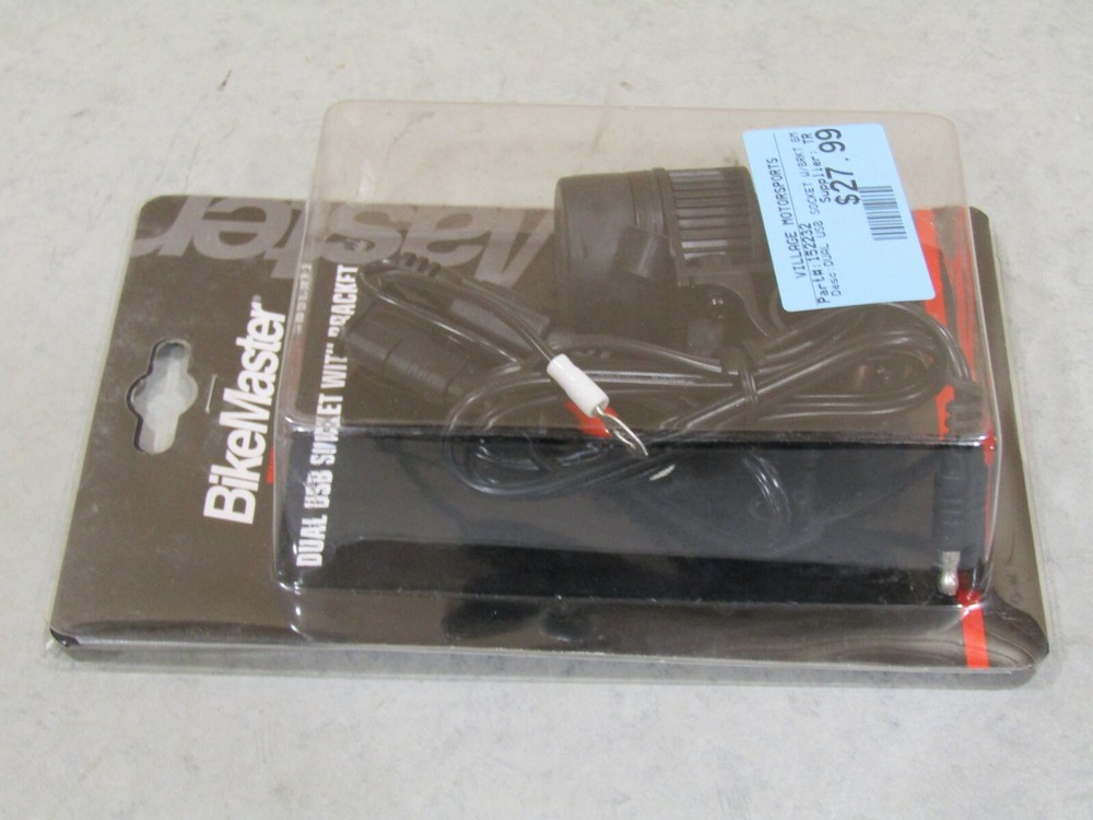 BIKEMASTER DUAL USB SOCKET WITH BRACKET