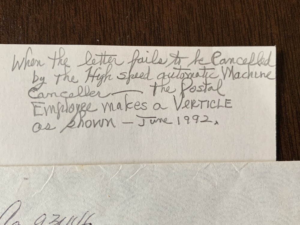 UNIQUE U.S. COVER WITH EMPLOYEE VERTICAL CANCEL DUE TO MACHINE ERROR