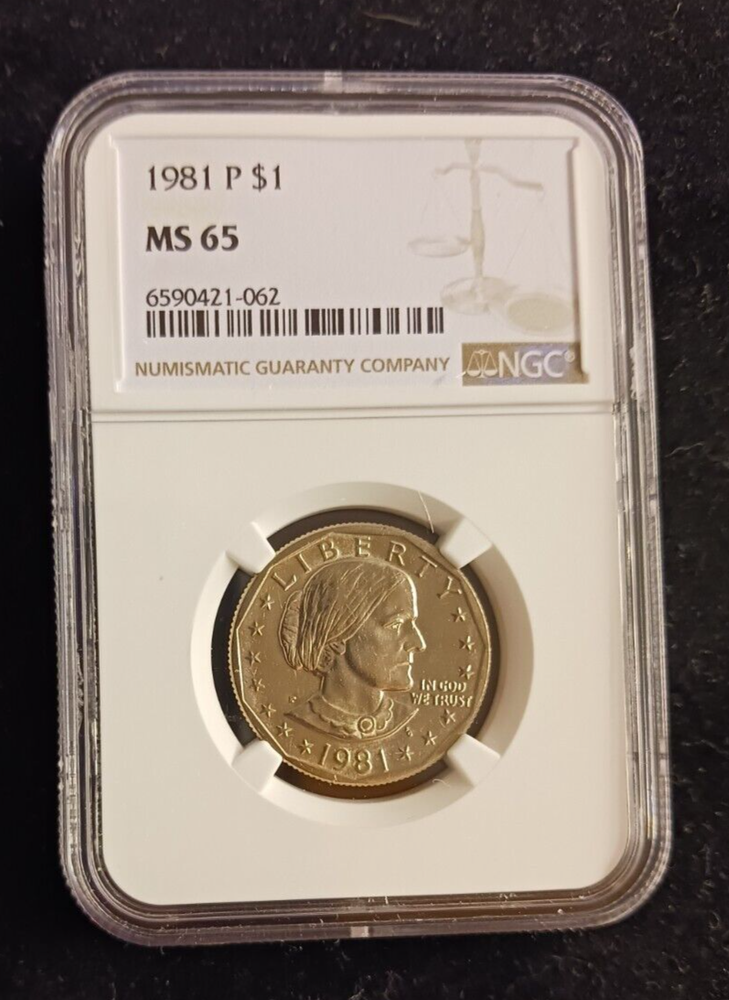 1981(P) NGC MS 65 Susan B. Anthony Dollar Coin