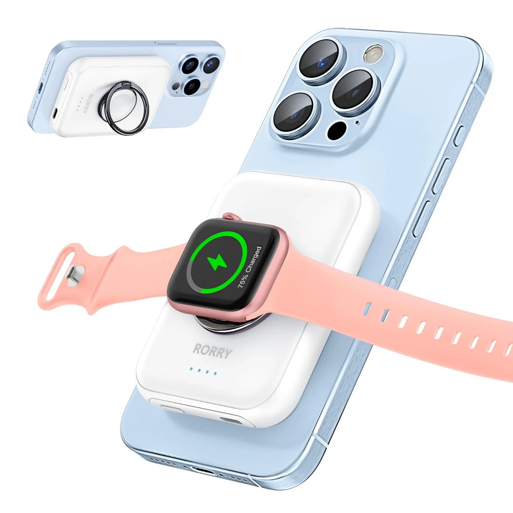 RORRY for Magsafe Portable Charger, [for iPhone & iWatch][Simultaneously Fast