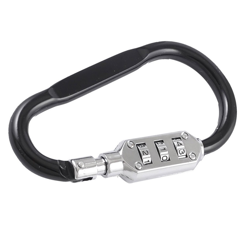 Display 3 Digits Each Row Look Control Gate Black Carabiner Hook