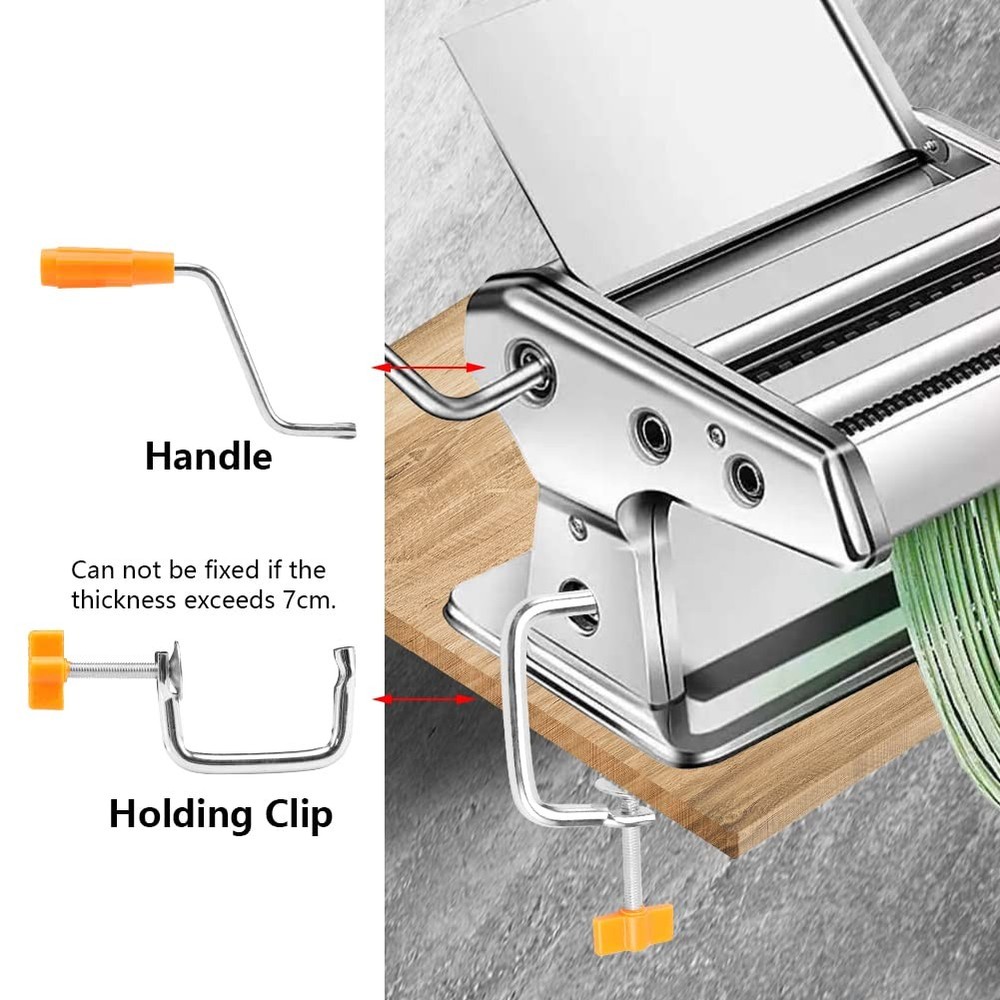 Pasta Maker Handle Replacement,Manual Noodle Maker Fixing Clip,Durable Handle...