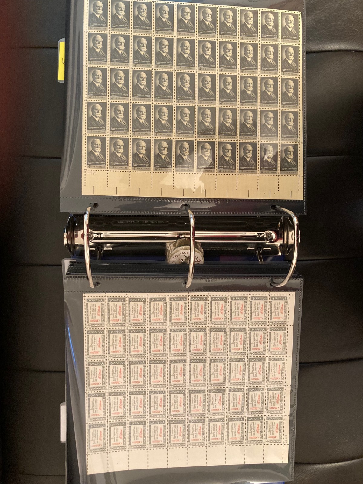 BEAUTIFUL LOT OF STAMP SHEETS IN 2 BINDERS, MOSTLY SHEETS W/ SOME BLOCKS , PAIRS