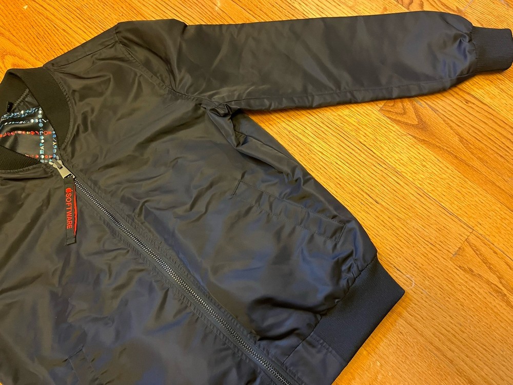 APPLE WWDC 2020 BOMBER JACKET XS Black Extra Small Reversible Software iPad Apps