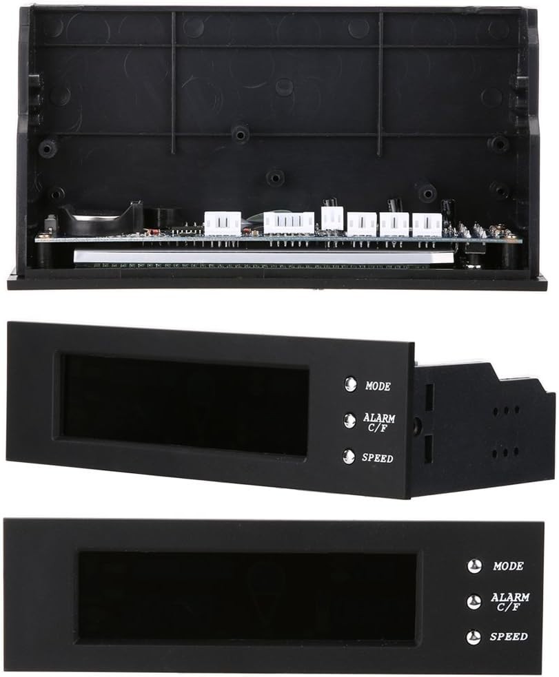 5.25" Bay LCD 3Pin/4Pin Fan CPU/HD/SYS Temperature Speed Controller Temp Sensor