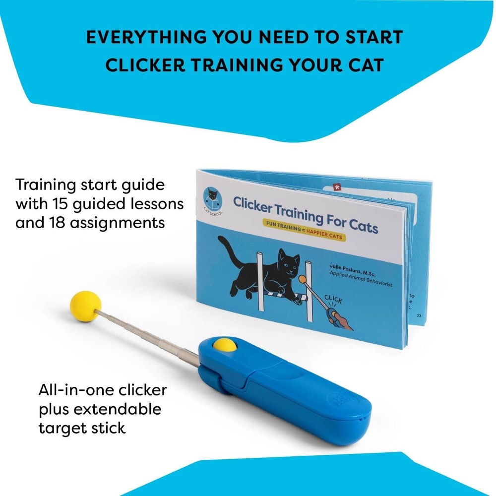 Cat Training Clicker Target Stick – Positive Reinforcement Tool for Behavior