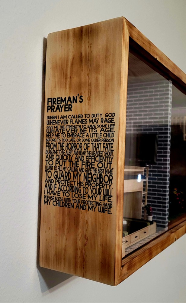 firefighter shadow box