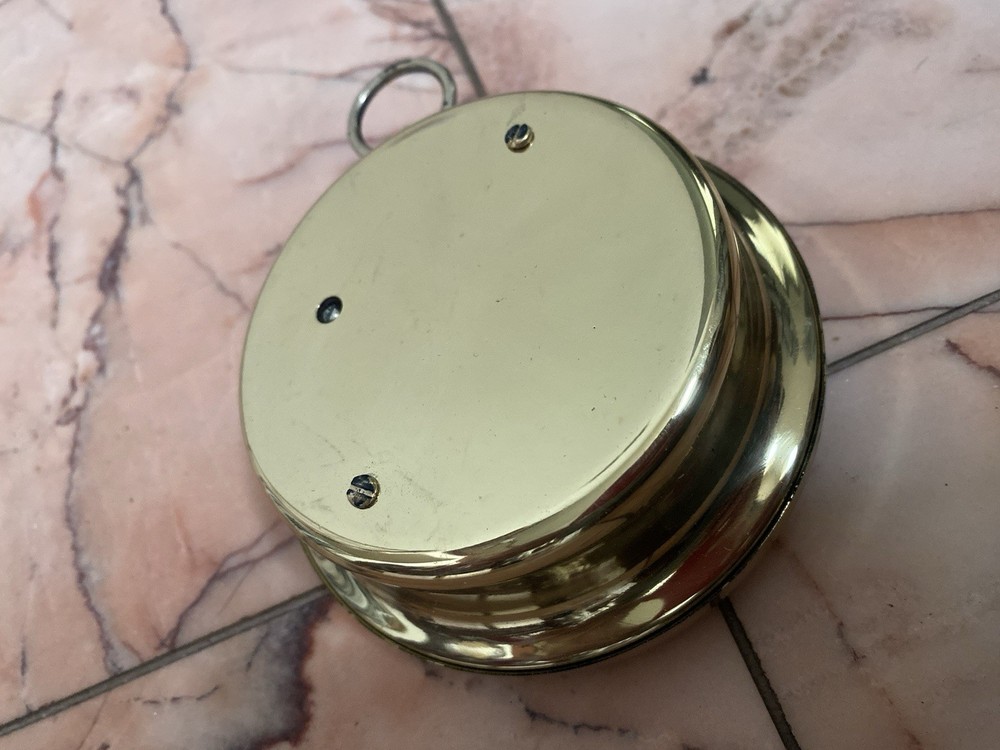 Vintage Welch Brass Barometer