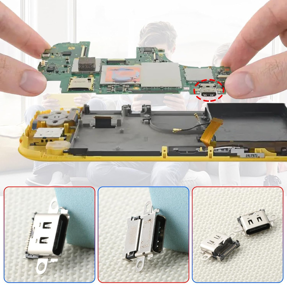 2 Pack Replacement for Nintendo Switch Lite Charging Port Switch Lite Dock Co...