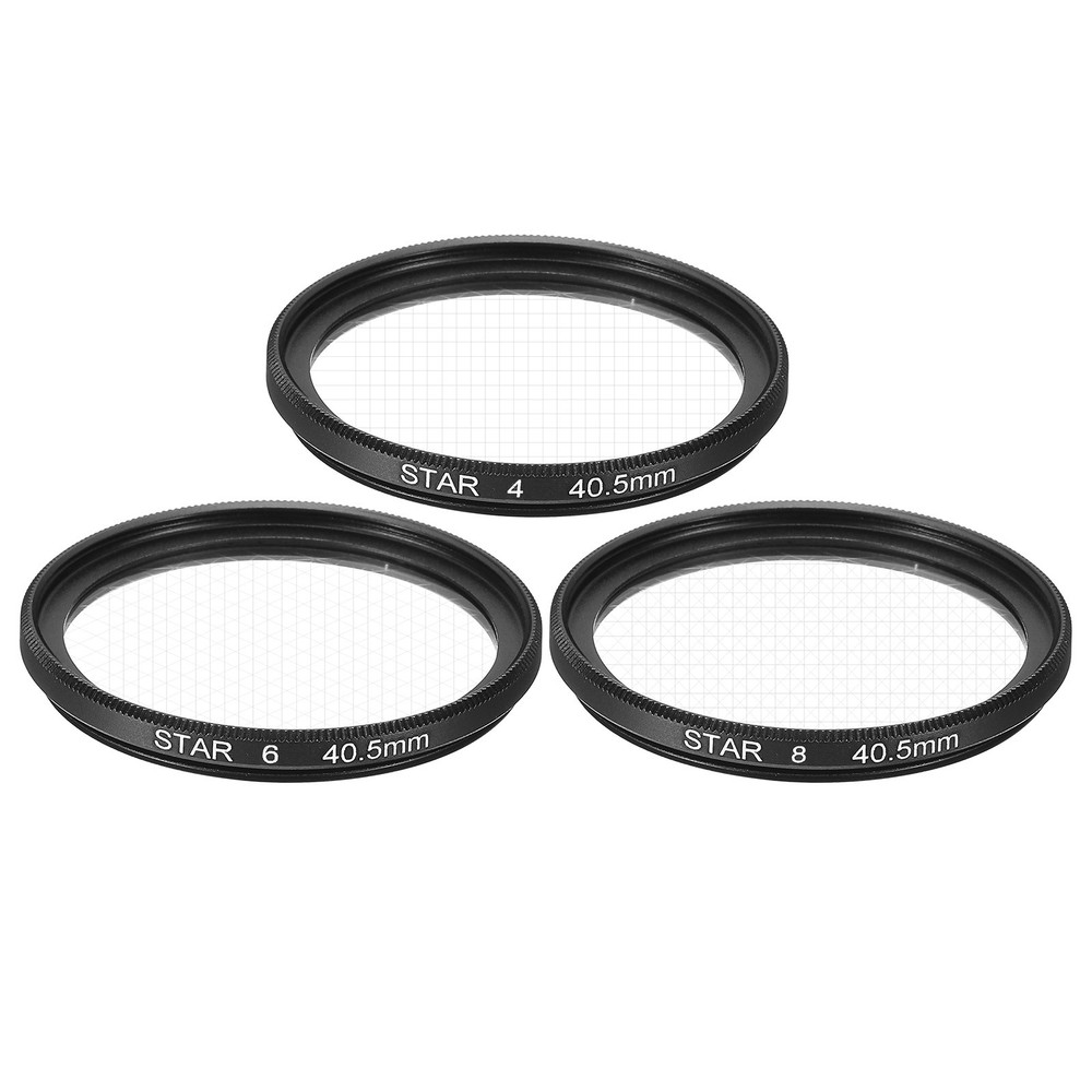 40.5mm Star Lens Filter, 1 Set Starburst Lens Filter 4 Points 6 Points 8 Points
