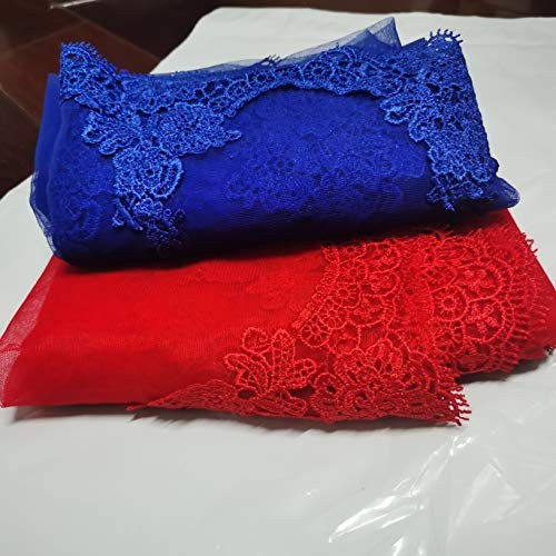 Wedding Bride Veil Beautiful Long Veil with lace at Edge Waist Length