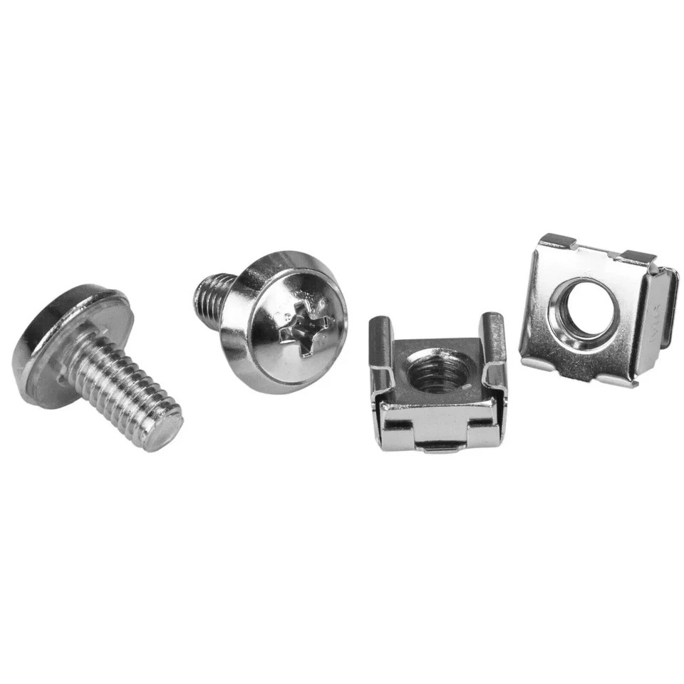 StarTech CABSCREWM62 M6 Mounting Screws and Cage Nuts for Server Rack (200 pack)