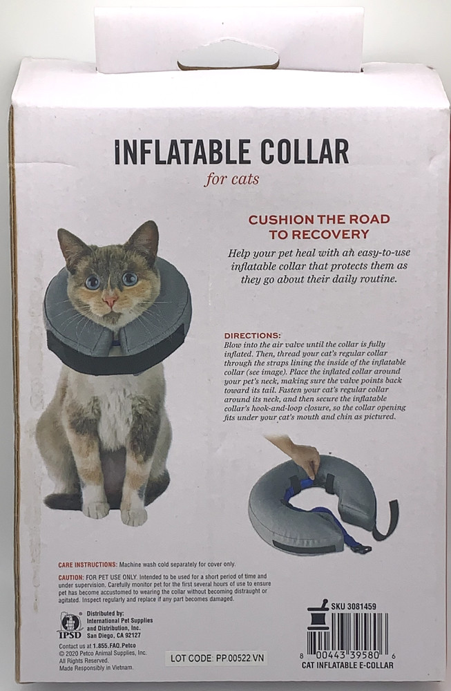 Well & Good Inflatable Cat Collar BNIB