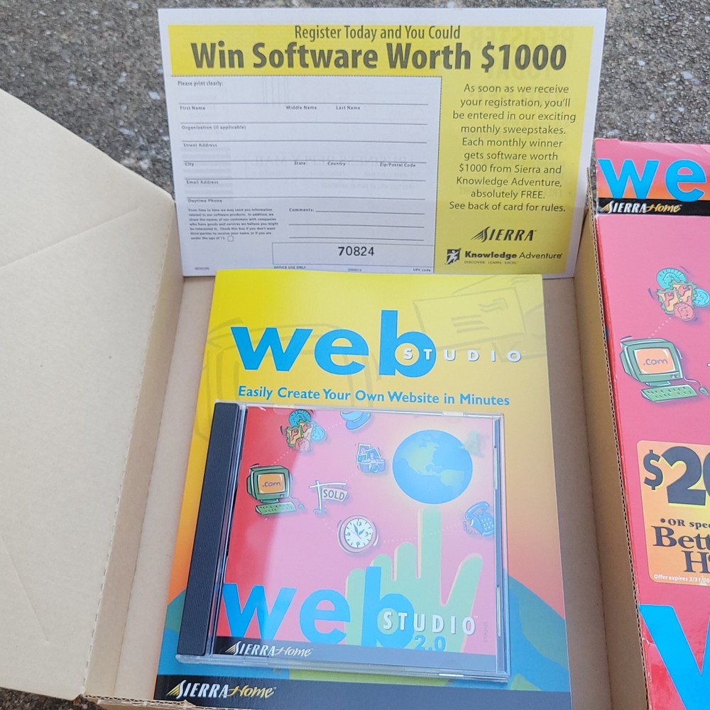 NEW Web Studio 2.0 PC CD Professional HTML Website Page Site Creation Tool