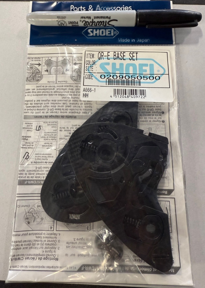 SHOEI QR-E BASE SET PT # 0209050500