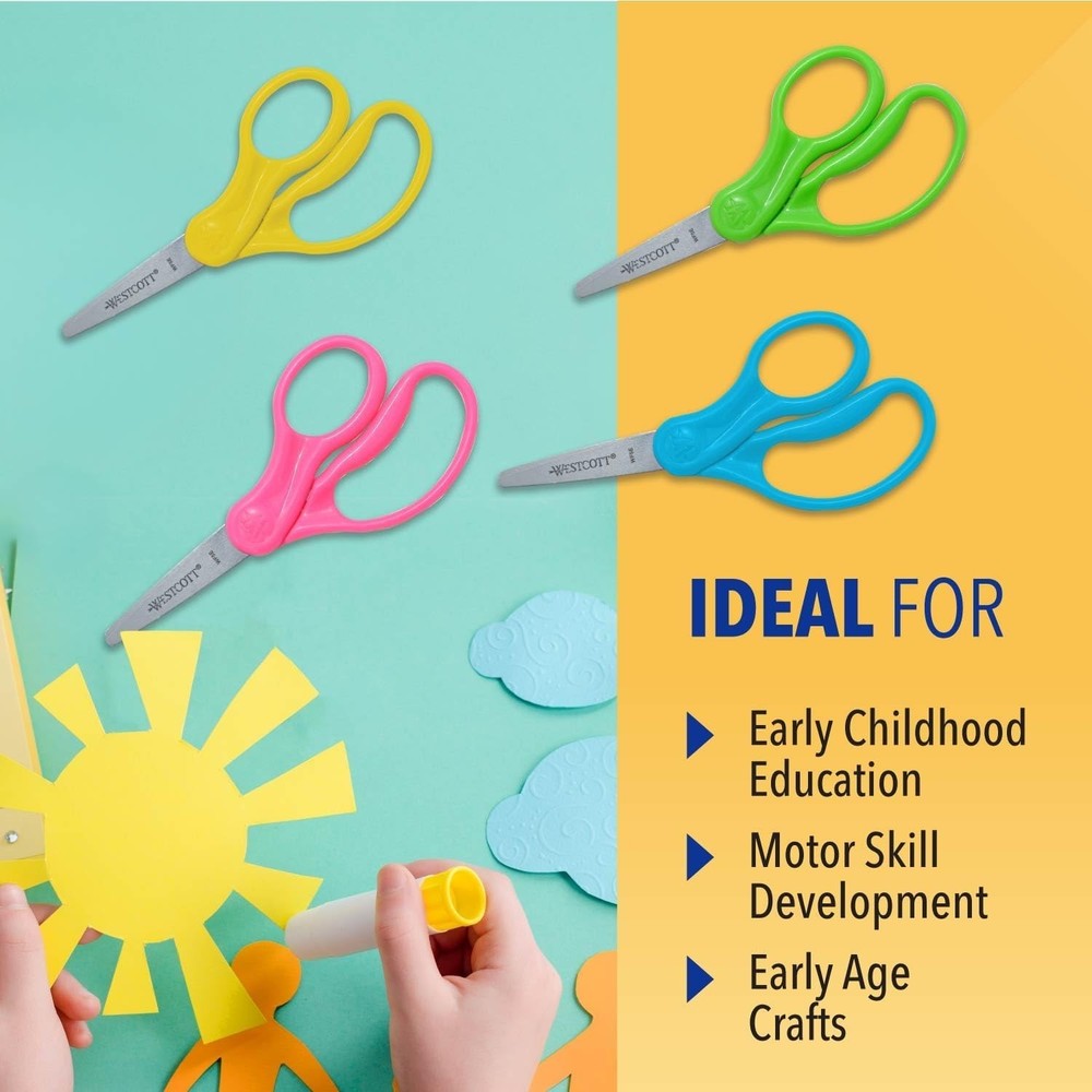 Back to School Essentials: 5-Inch Safety Scissors, 12 Pack