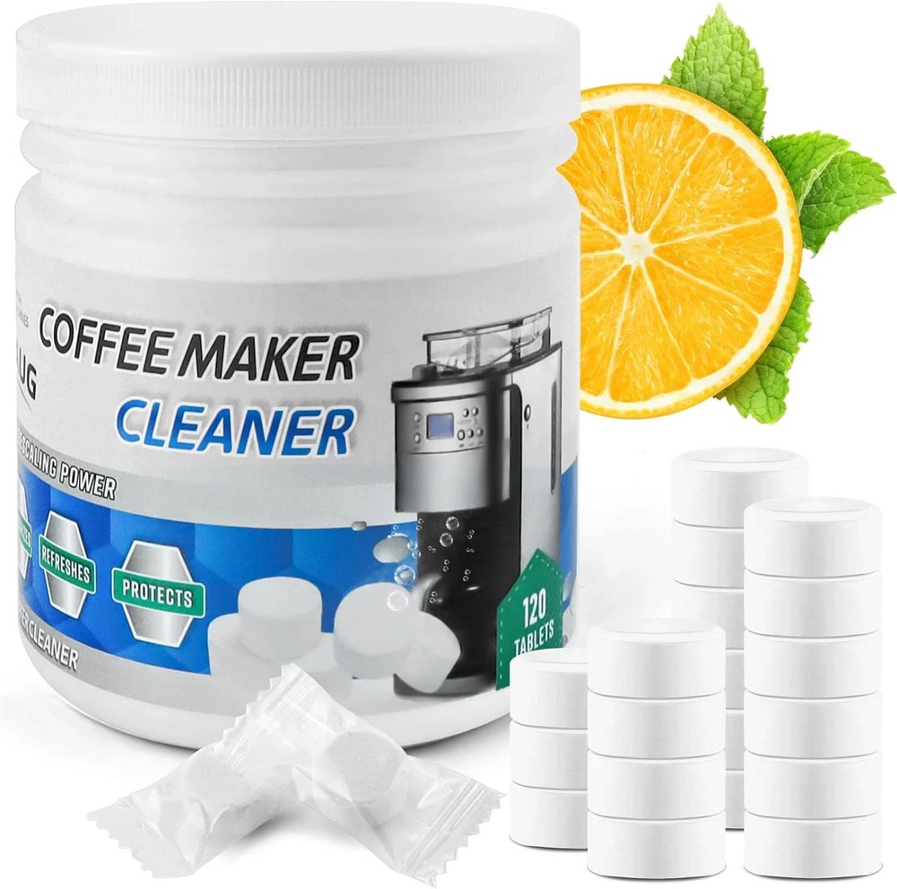 120 Tabs Coffee Maker Cleaner,Espresso Machine Cleaning Tablets Compatible for A