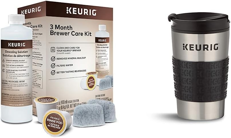 3-Month Brewer Maintenance Kit Includes Descaling Solution Water Filter