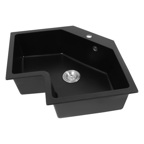 Undermount Flushmount Corner Kitchen Sink Irregular Kitchen Sink w/ Strainer