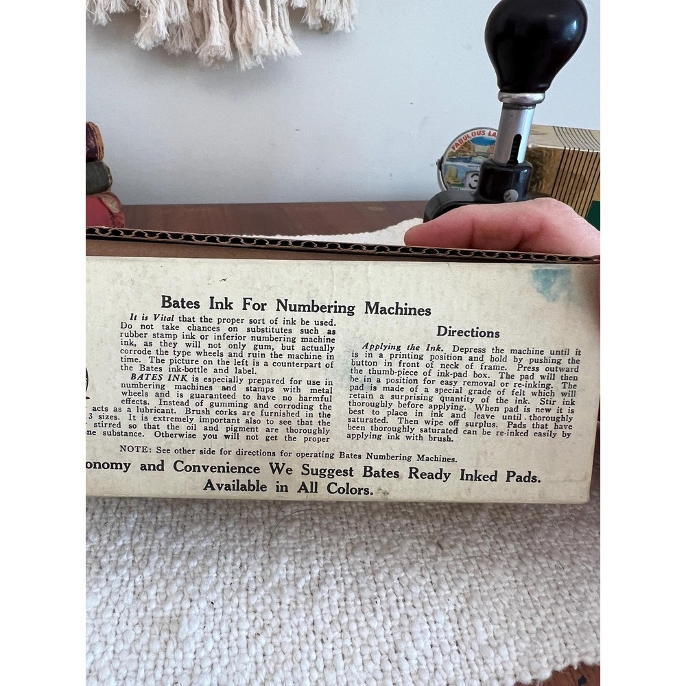 Vintage Bates Numbering Machine 6 Wheels Multiple Movement (3976)