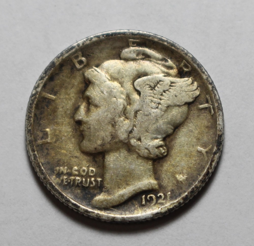 1921 Mercury Dime PH447