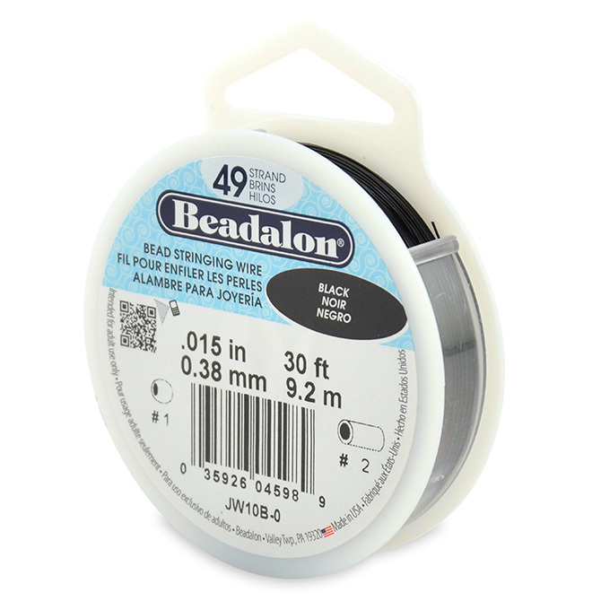 Beadalon Bead Stringing Wire 49 Strand 30/100 FT. BRIGHT Various Sizes + Colors
