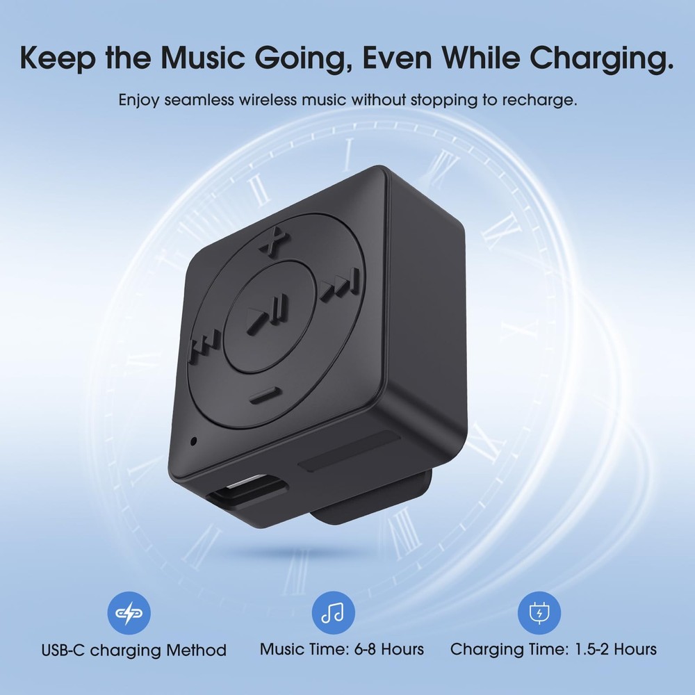 Bluetooth Audio Adapter for Headphones, Bluetooth 5.3 Receiver, 3.5mm Jack Au...