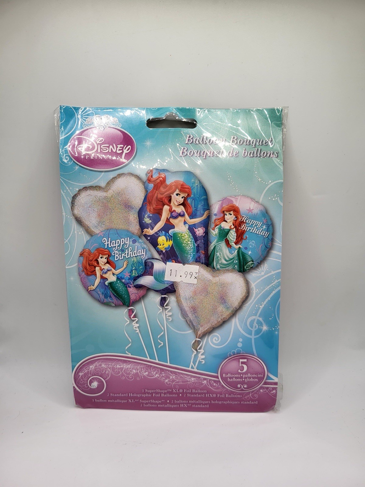 Anagram The Little Mermaid Happy Birthday Party Foil 5 Balloon Bouquet Set New