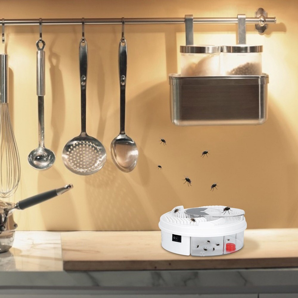USB Powered Electric Fly Trap Automatic Flycatcher Rotating Fly Pest Repellent