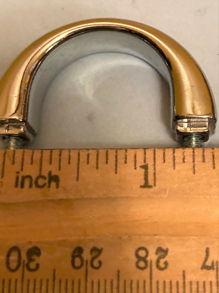 Polished Chrome Slim Arch Cabinet Knobs Drawer Pull 1.5"W x 1" h Steampunk