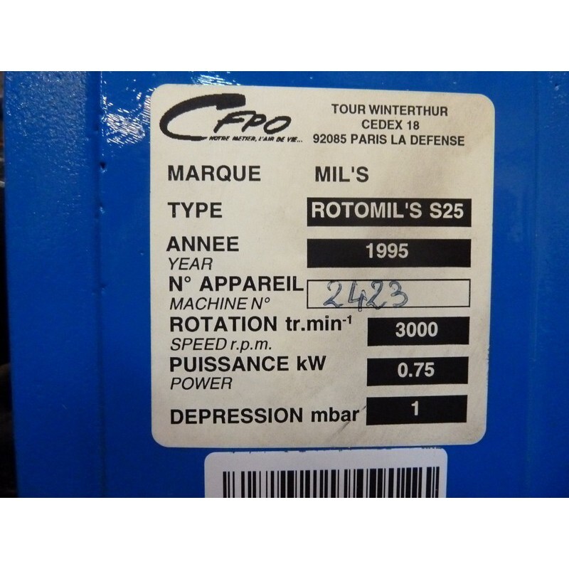 ROTARY VANE VACUUM PUMP MILS ROTOMILS