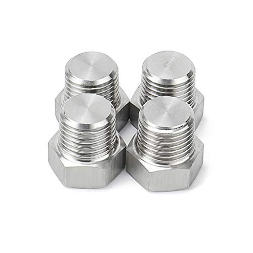 1/8" NPT Male Outer Hex Head Thread Plug Pipe Fitting, 304 1/8"(2pcs)