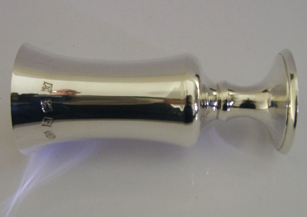 102g MID CENTURY MODERN SOLID STERLING SILVER GOBLET CHALICE CUP 1972 BARWARE