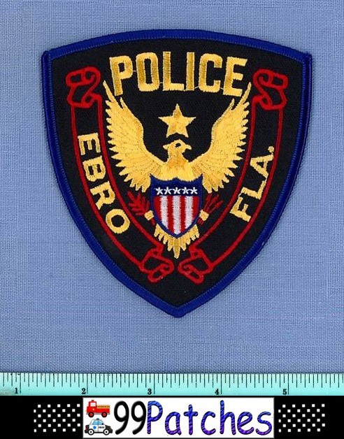 EBRO FLORIDA Police Shoulder Patch GOLD EAGLE STAR 4F
