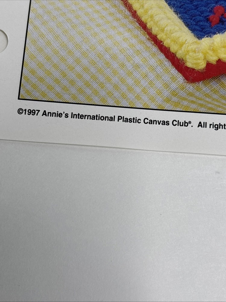 Doll's Place Setting Dish Napkin Ring Annie's Attic Plastic Canvas Pattern Page