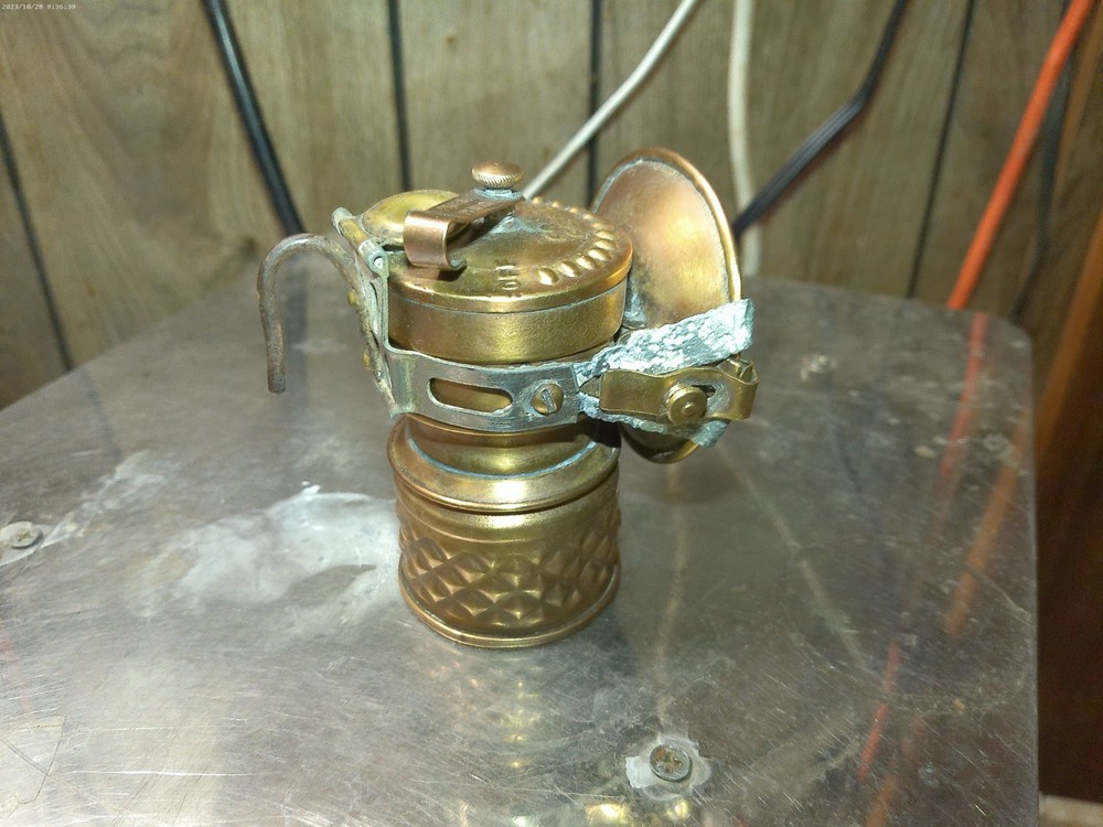 Hansen "Force Feed" Carbide Mining Lamp