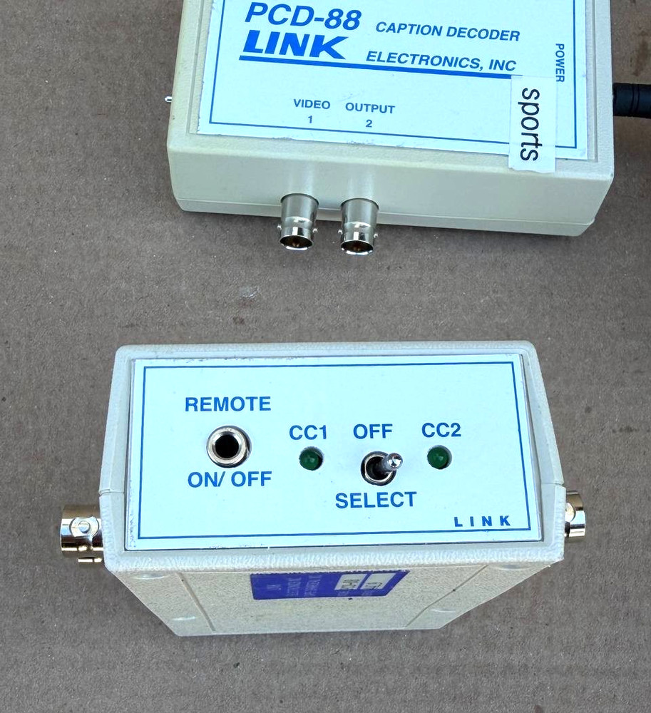 Lot of 3 Link Electronics PCD-88 Caption Decoder