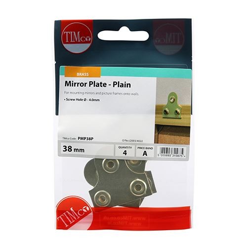 Timco - Brass Mirror Plates