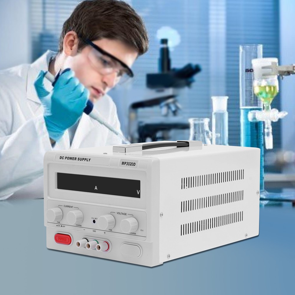 0-20A 0-30V Benchtop Lab DC Regulated Power Supply Variable Test Power Source